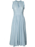pleated shift dress