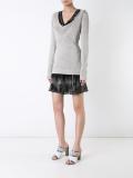 shimmery v-neck jumper