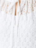 drawstring neck knitted blouse