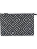chevron detail clutch bag