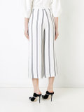 striped cropped trousers