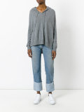 metal edge hooded jumper
