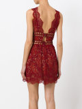 sheer floral lace mini dress