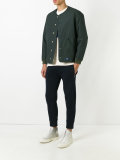 buttoned bomber jacket 