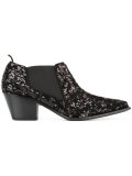 sequinned low boots