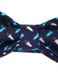 rocket print bow tie