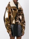 metallic bomber jacket