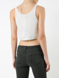 cropped V-neck top