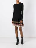 striped pleated dress