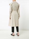 belted waterfall coat