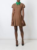 short sleeve checked dress