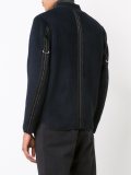 off-centre zip blouson jacket