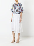 printed ruffle sleeve top