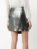 wrap front skirt