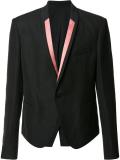 contrast lapel blazer 