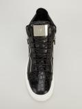 hi-top leather trainer