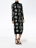 intarsia roll neck dress
