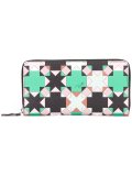 geometric print zipped wallet