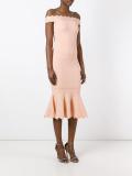 off-shoulders fitted dress