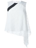 'Ozone' embroidered lace asymmetric blouse