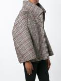 checked boxy jacket