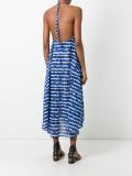 halterneck striped dress