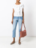 elasticated hem ruffled blouse