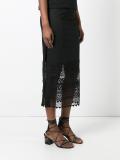 macramé detail straight skirt