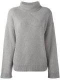 high neck loose-fit pullover