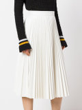 pleated midi skirt