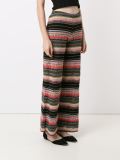 stripped wide leg knit trousers