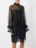 panelled sheer dress