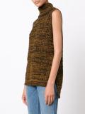 turtleneck sleeveless blouse