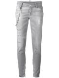 Skinny chain trim jeans