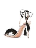 snakeskin effect stiletto sandals