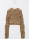 open knit cardigan