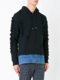 layered detail hoodie