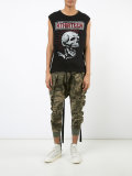 camouflage tapered trousers 