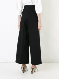 pleated high-waisted trousers