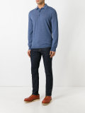 heathered polo shirt
