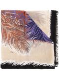feather print scarf