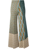 printed panel palazzo pants 