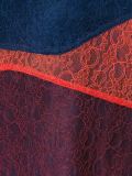 lace panel denim skirt