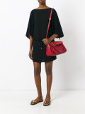 oversized ring zip shoulder bag