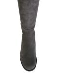 elasticated knee-length boots