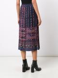 pleated floral print skirt