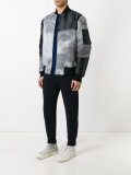 moon print reversible bomber jacket