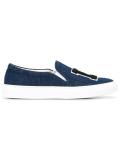 LA denim slip-on sneakers