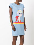 cartoon print T-shirt dress