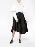 lace-trimmed ruffle skirt